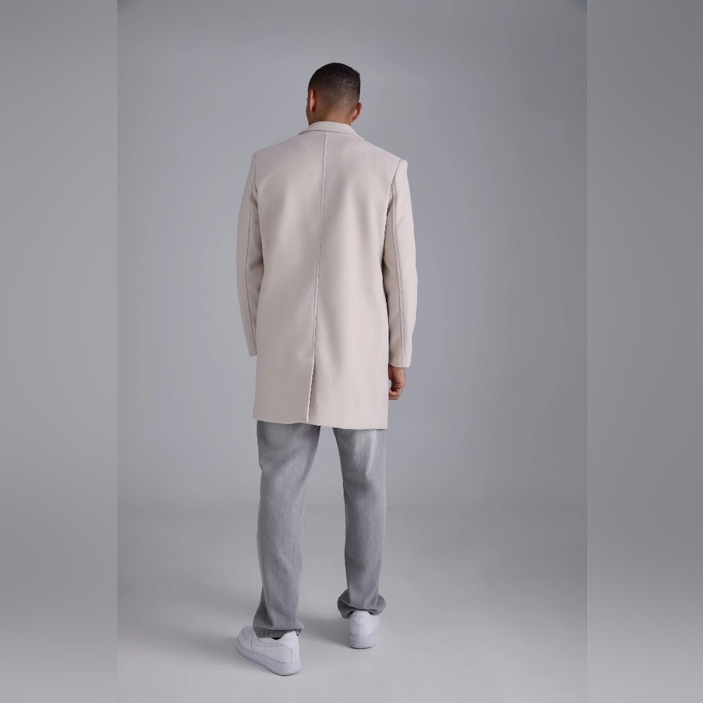 Single Breasted Wool Mix Overcoat - Picture 2 of 5